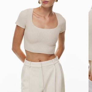 Aritzia Sculp Knit Squareneck Top
